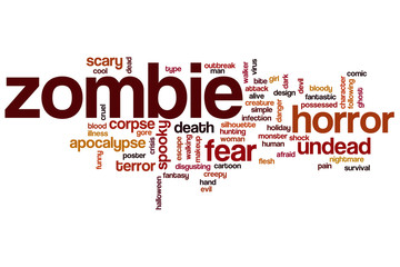 Obraz premium Zombie word cloud