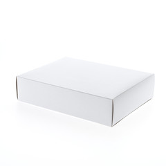 Empty blank white box