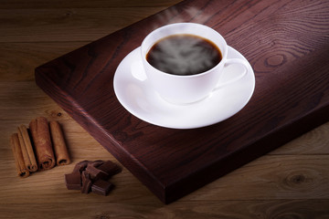 Freshly brewed coffee