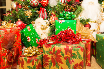 Many Gifts Under Decorated Tree