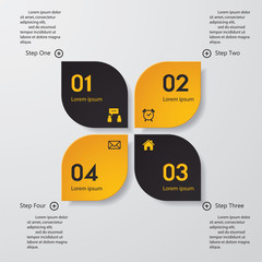 Design clean number banners template. Vector.