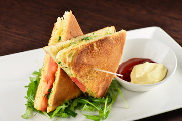 Healthy veggie panini sandwiches