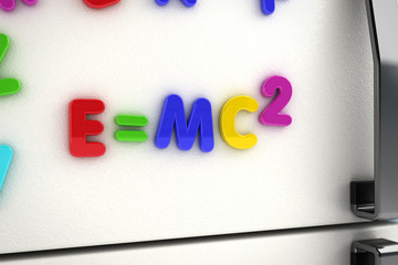 Naklejka premium Mass - energy equivalence fridge magnets