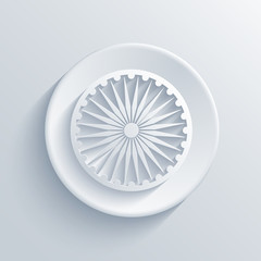 Vector modern Indian republic day circle icon