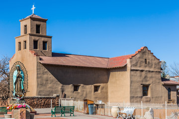 Naklejka premium Świątynia Guadalupe, Santa Fe, Nowy Meksyk