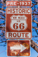 Naklejka premium Route 66, Santa Fe, Nowy Meksyk