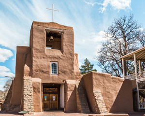 Fototapeta premium Kościół San Miguel, Santa Fe, Nowy Meksyk