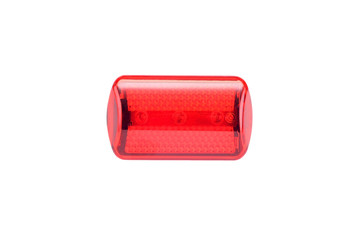 Red light bike reflector, isolated on white background