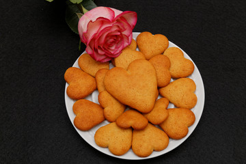 Rose and cookies