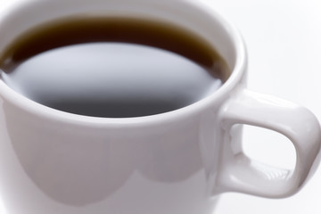 Kaffe in weißer Tasse