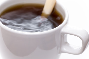 Kaffe in weißer Tasse