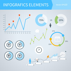 Infographic business with diagrams.