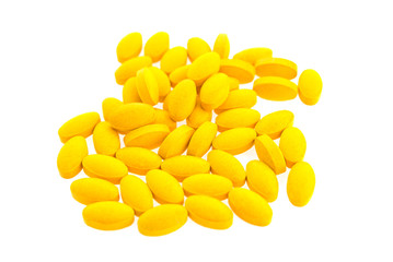 Pills tables isolated on white background