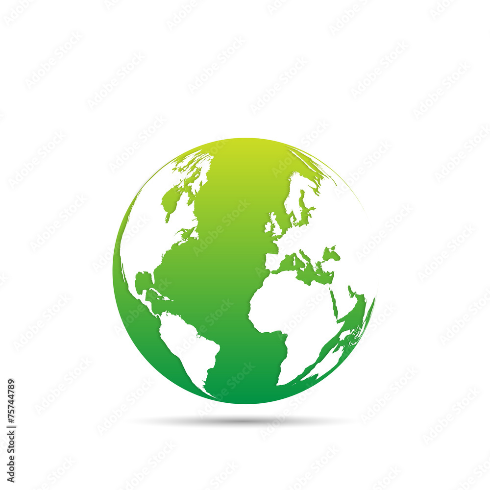 Wall mural green earth design