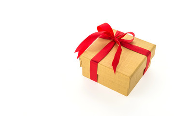 Christmas gold gift box