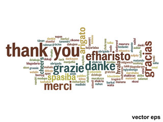 Conceptual thank you word cloud