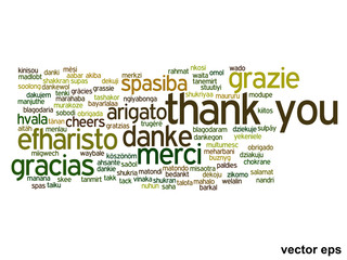 Conceptual thank you word cloud