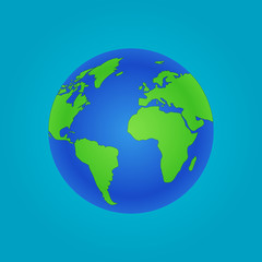 Isolated Globe icon and green map