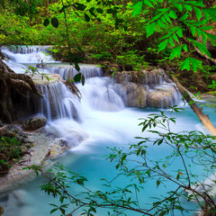 Obraz na płótnie Canvas Erawan waterfall National Park Kanjanaburi Thailand