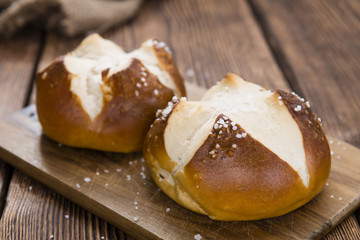 Salty Pretzel Roll (close-up shot)
