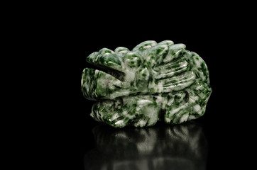 Hand carved jadeite dragon