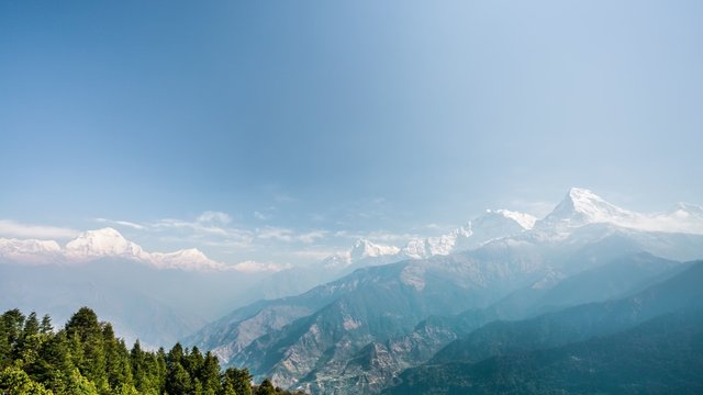 4k Timelapse view of Annapurna and Dhaulagiri mountains range from Poon hill, Nepal. Poon hill is a part of Annapurna Sanctuary trek, one of the most popular adventure circuit trek in the world.