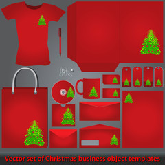 Christmas business object template set