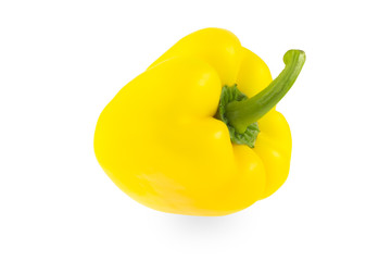 Yellow pepper on a white background