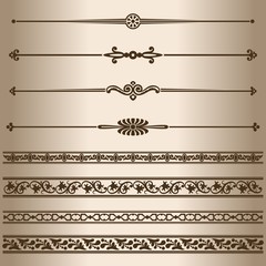 Fototapeta premium Elementy projektu - linie podziału i ornamenty.