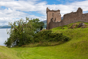 Fototapeta na wymiar Urquhart Castle beside Loch Ness in Scotland, UK.