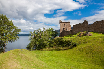 Fototapeta na wymiar Urquhart Castle beside Loch Ness in Scotland, UK.