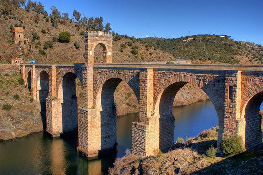 Roman bridge of Alcantara in Spain
