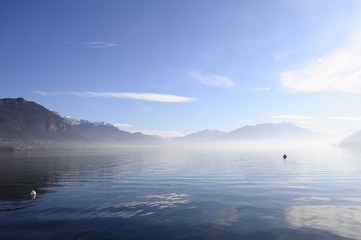 Fototapeta na wymiar Annecy lake in France
