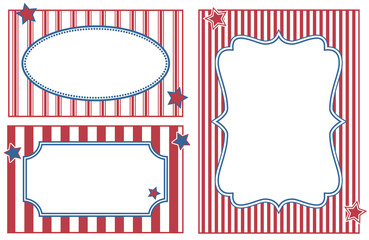 Patriotic or celebration striped frames.