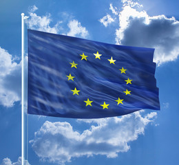 UE flag - obrazy, fototapety, plakaty