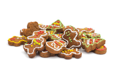 ginger biscuits on a white background