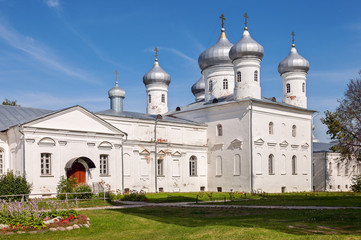 Fototapeta na wymiar St. George's Monastery in Veliky Novgorod, Russia