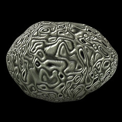 Gray brain isolated generated hires texture