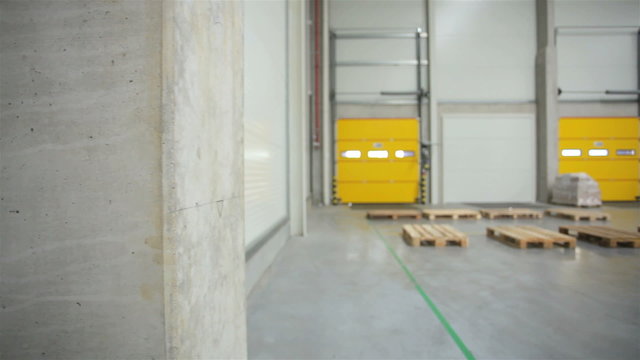 Almost empty interior of the storehouse