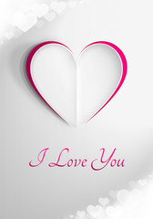 Walentynkowa kartka 'I Love You'
