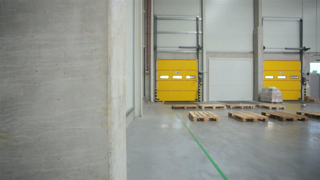 Almost empty interior of the storehouse