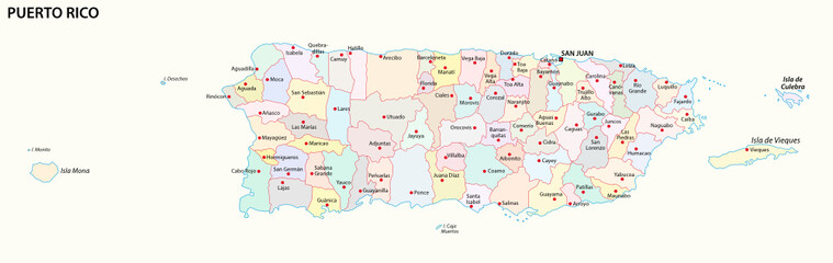 puerto rico administrative map