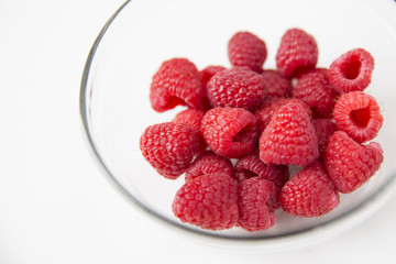 Fresh raspberry in a bowl