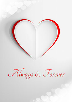 Kartka walentynkowa 'Always & Forever'