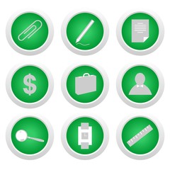 Green sticker with icon 9