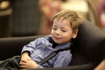 Child on sofa