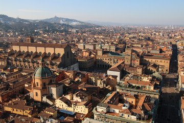 Obraz premium Italy. Old Bologna, Piazza Maggiore.