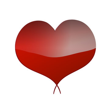 Red heart. White background. EPS 10. Valentine's day
