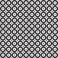 Fototapeta premium Abstract minimalistic black and white pattern, rounds and dots
