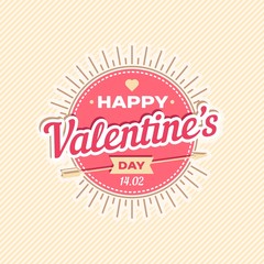 Fototapeta na wymiar Happy Valentines day card design. 14 february. I love you.